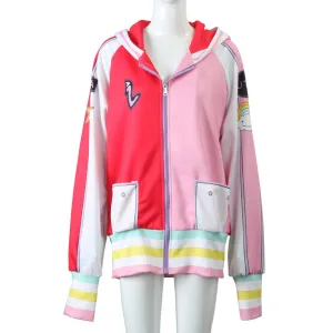 One Piece UTA Cosplay Costume Hoodie Zip Up Jacket  Coat Outfits Halloween Carnival Suit