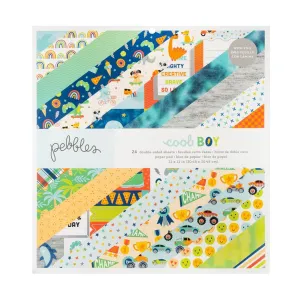 Pebbles Double-Sided Paper Pad 12"x 12" 24/Pkg - Cool Boy