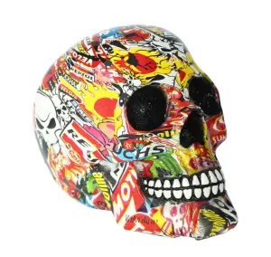 Pop Art Bright Logo Skull Ornament