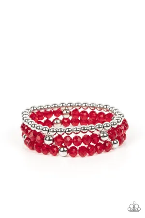 Prismatic Perceptions - Red Bracelet - Paparazzi Accessories