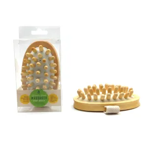 Rubber Massager with Lotus Wooden Handle