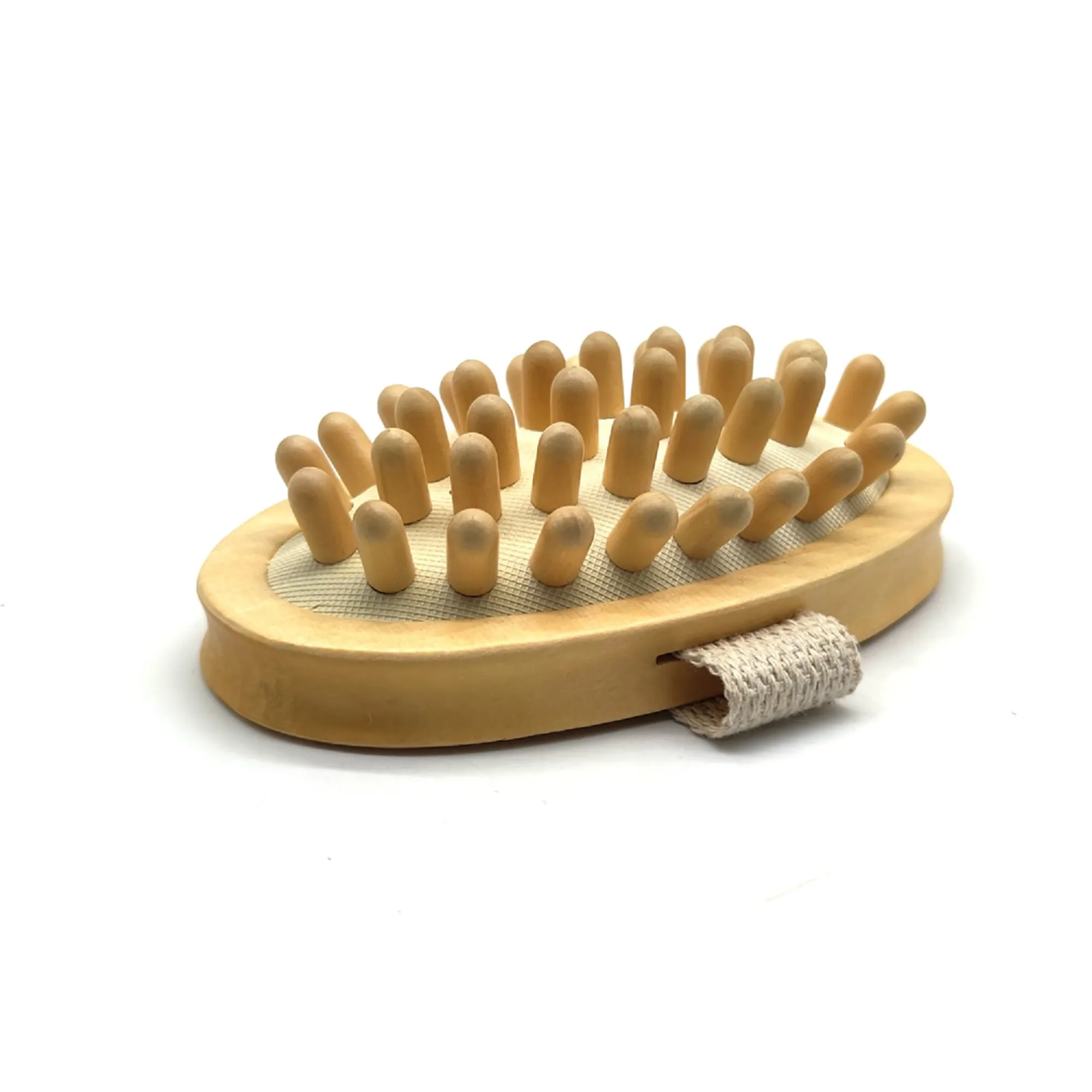 Rubber Massager with Lotus Wooden Handle