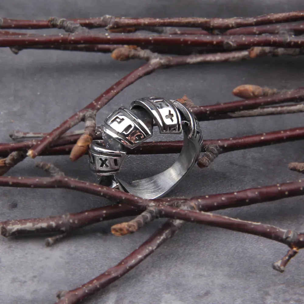 Rune Spiral Viking Ring