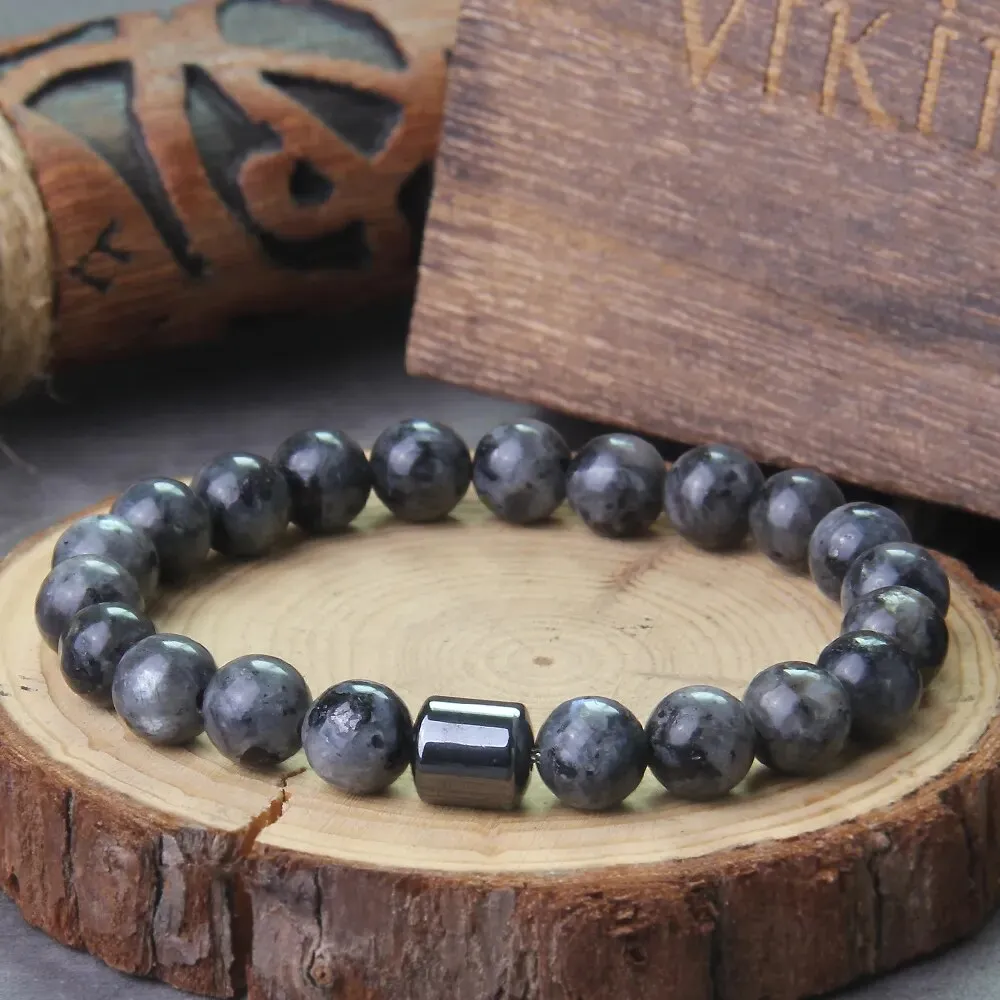 Runes Beads Men Viking Bracelet