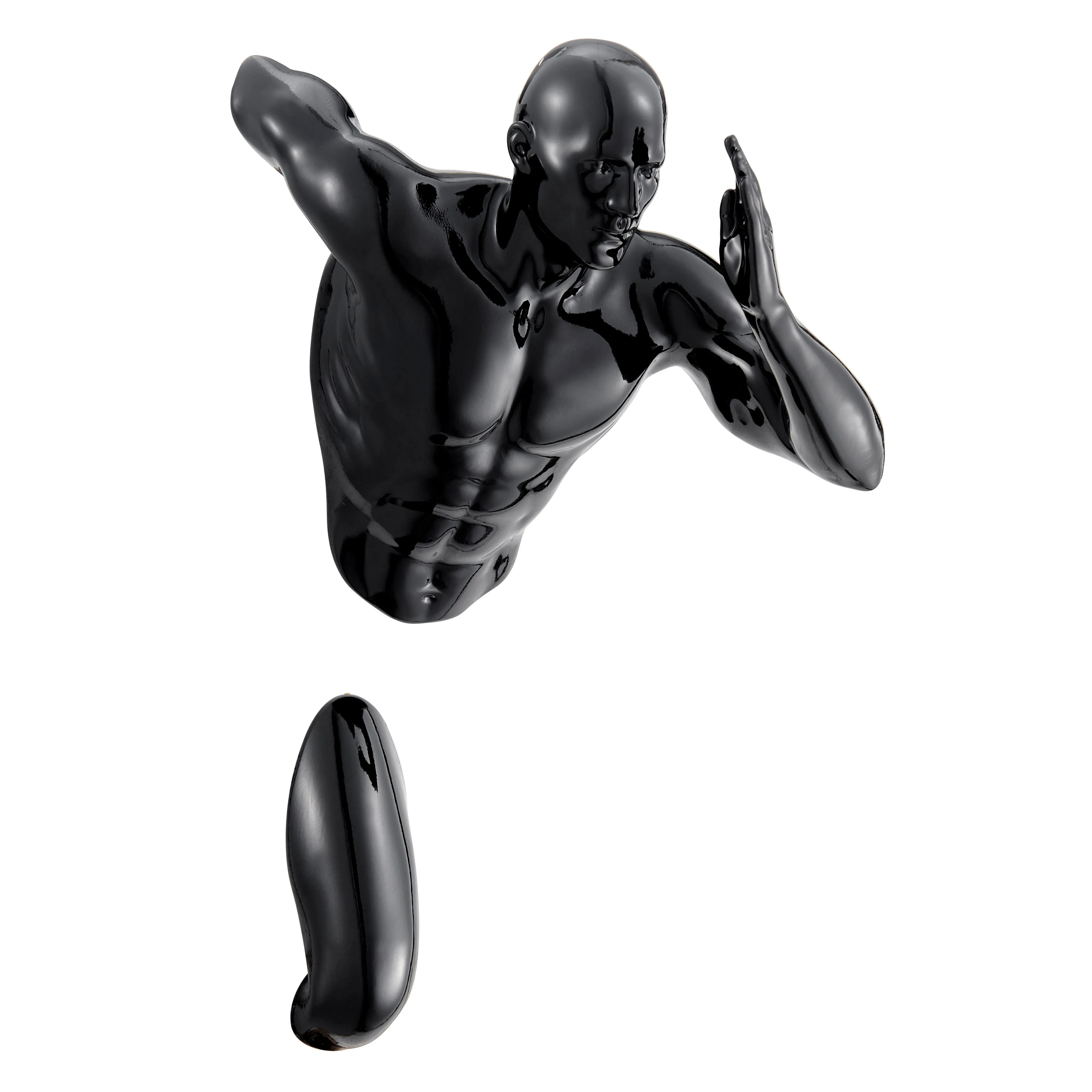 Runner Man 13" Wall Sculpture // Black