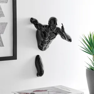 Runner Man 13" Wall Sculpture // Black