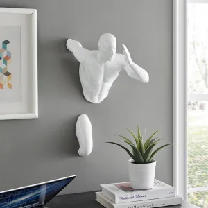 Runner Man 20" Wall Sculpture // White