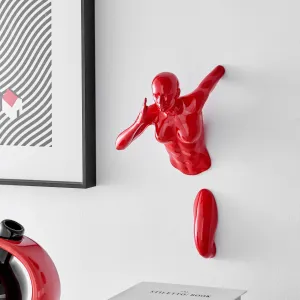 Runner Woman 13" Wall Sculpture // Red