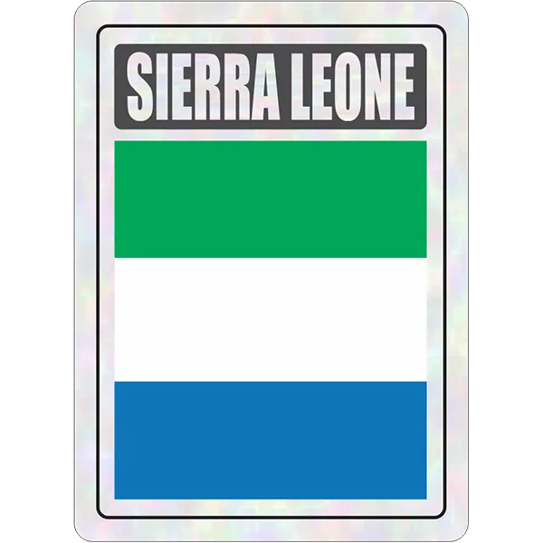 Sierra Leonne Prismatic Hologram Car Decal Sticker