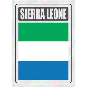 Sierra Leonne Prismatic Hologram Car Decal Sticker