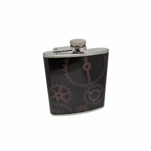 Stainless Steel 6oz Flask - Rusty Gears