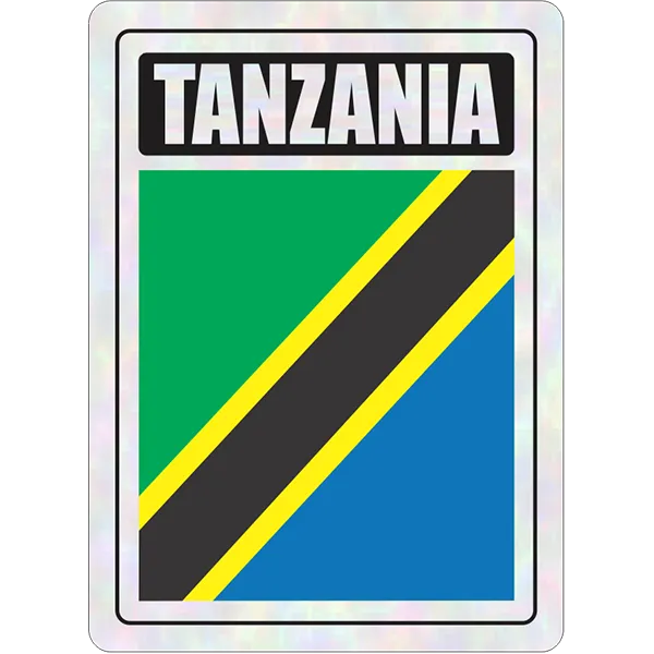 Tanzania Prismatic Hologram Car Decal Sticker