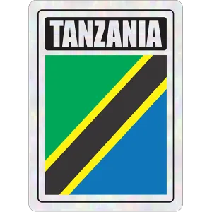 Tanzania Prismatic Hologram Car Decal Sticker