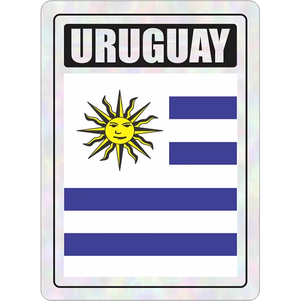 Uruguay Prismatic Hologram Car Decal Sticker