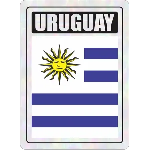 Uruguay Prismatic Hologram Car Decal Sticker