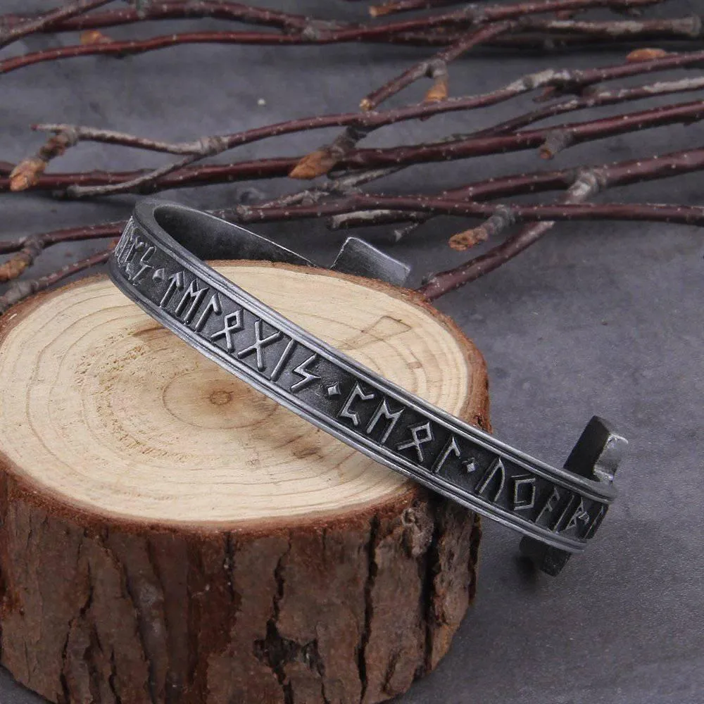 Viking Runic Cuff Bangle