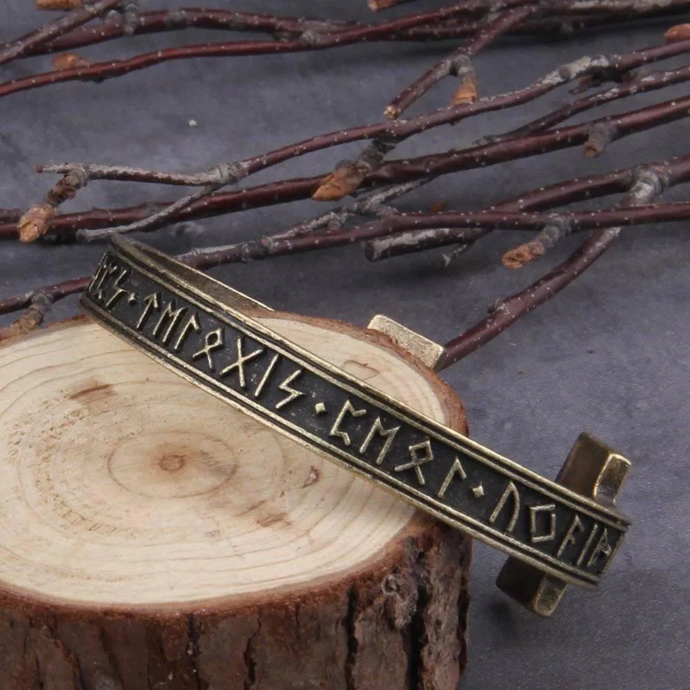 Viking Runic Cuff Bangle