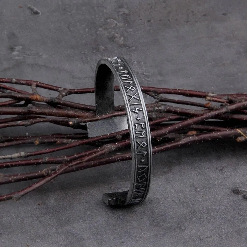 Viking Runic Cuff Bangle